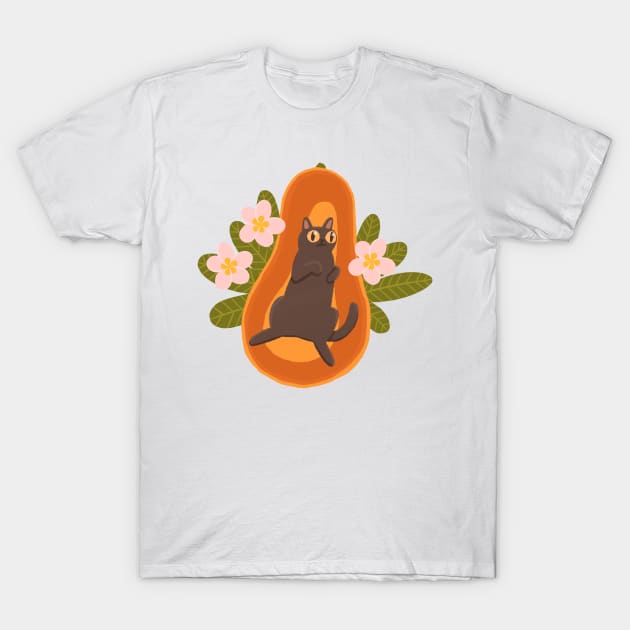 Papaya cat T-Shirt by Viaire